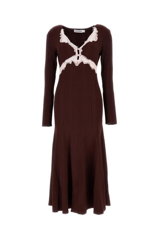 26SS 셀프 포트레이트 롱 원피스 RS26176MBRBROWN Brown