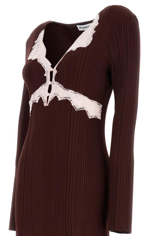 26SS 셀프 포트레이트 롱 원피스 RS26176MBRBROWN Brown - SELF PORTRAIT