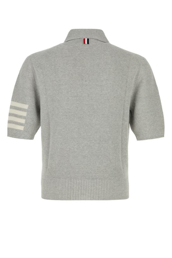 26SS 톰브라운 린넨 코튼 4바 릴렉스핏 폴로셔츠 MKP125AY6011065 GREY DOM - THOM BROWNE
