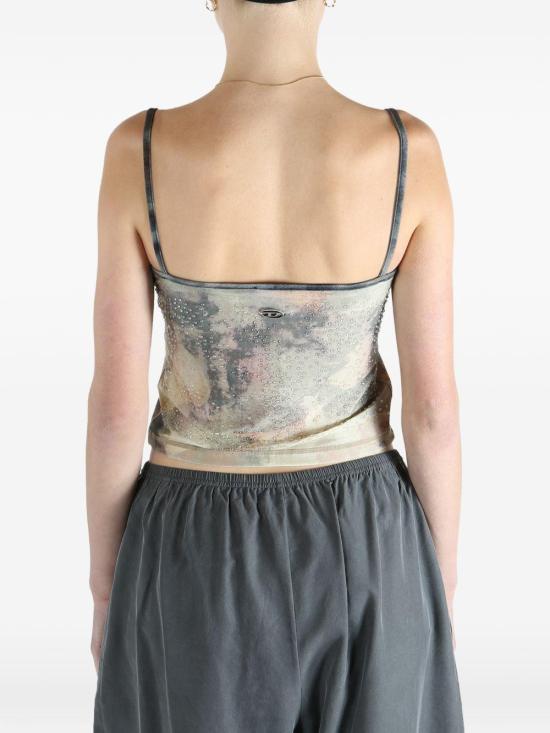 26SS 디젤 민소매 티셔츠 A21190 0JMBE 5DGA GREEN - DIESEL