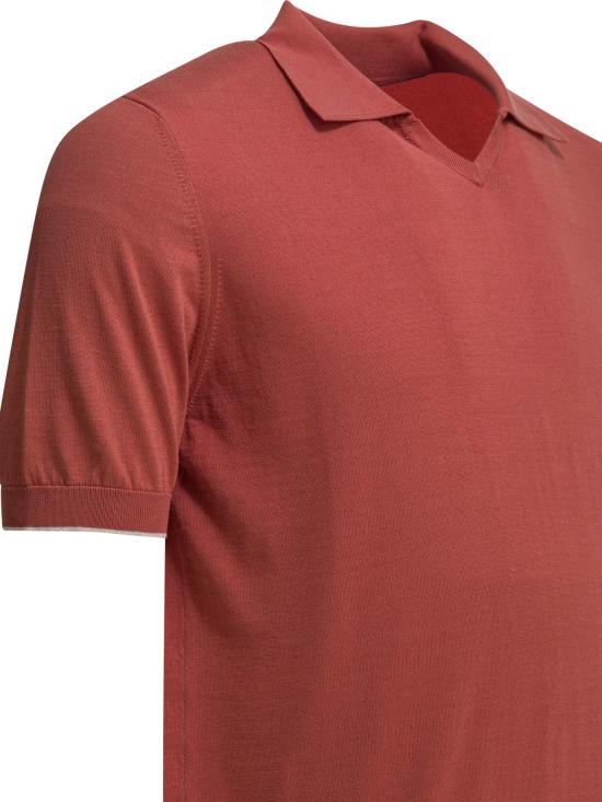 26SS 브루넬로 쿠치넬리 폴로 티셔츠 M29800145CIJ11 Red - BRUNELLO CUCINELLI
