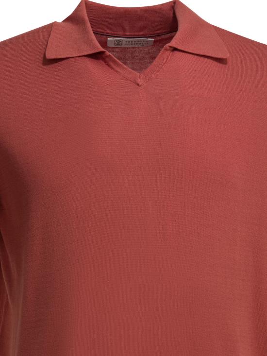 26SS 브루넬로 쿠치넬리 폴로 티셔츠 M29800145CIJ11 Red - BRUNELLO CUCINELLI
