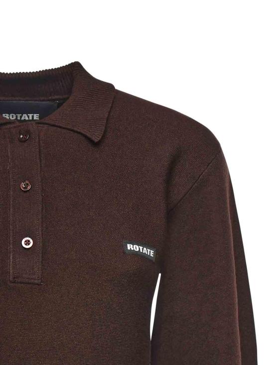 27SS 로테이트 바이 크리스텐슨 폴로 티셔츠 1154881667 Brown - ROTATE BY BIRGERCHRISTENSEN