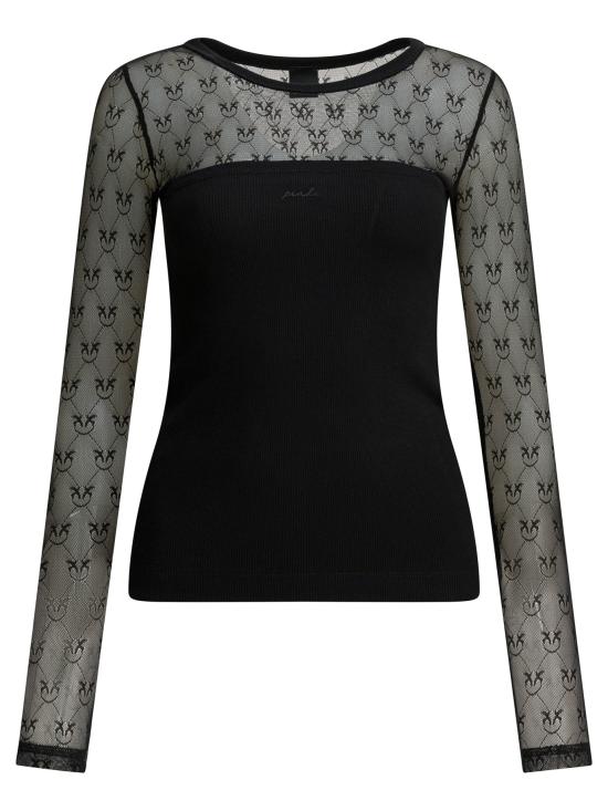 26SS 핑코 긴팔 티셔츠 106472A362Z99 Black