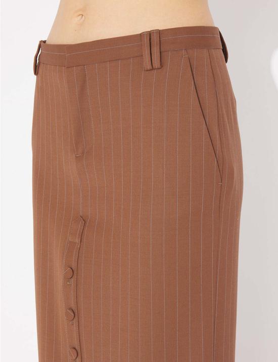  장 폴 고티에 롱 스커트 테일러링 핀스트라이프 스커트 - JEAN PAUL GAULTIER