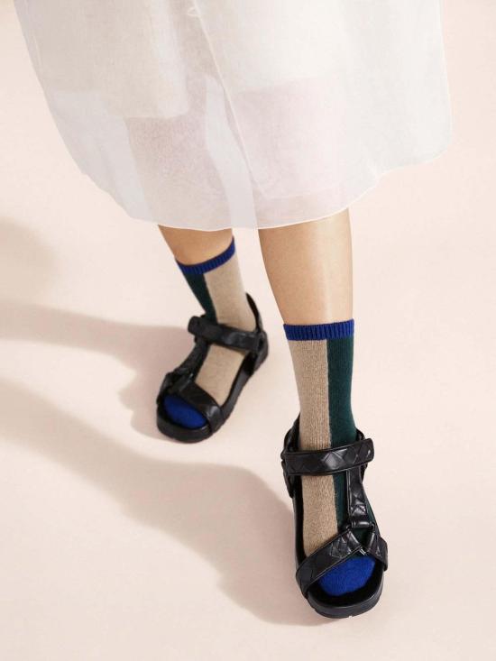  한셀 프롬 바젤 양말 하프 앤 하프 캐시미어 크루삭스