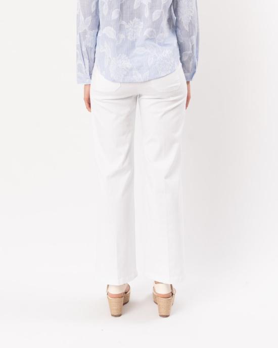  엘리엇 로렌 스트레이트 팬츠 웰트 포켓 와이드 레그 팬츠 화이트 - ELLIOTT LAUREN
