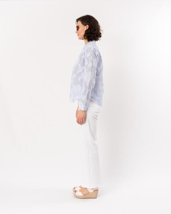  엘리엇 로렌 스트레이트 팬츠 웰트 포켓 와이드 레그 팬츠 화이트 - ELLIOTT LAUREN