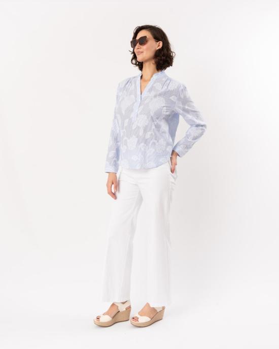  엘리엇 로렌 스트레이트 팬츠 웰트 포켓 와이드 레그 팬츠 화이트 - ELLIOTT LAUREN