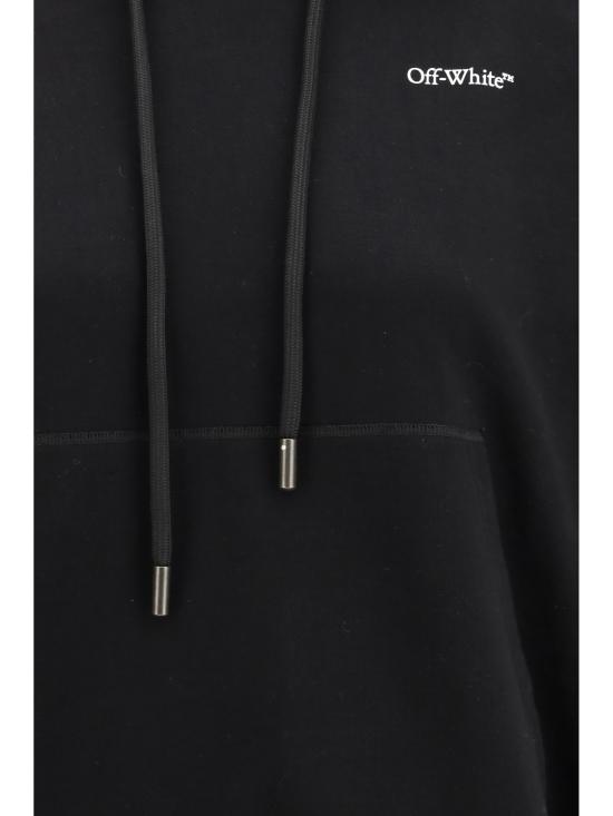 26SS 오프화이트 후드 티셔츠 2BB06DS26FLE001 W003 BLACK - OFF WHITE