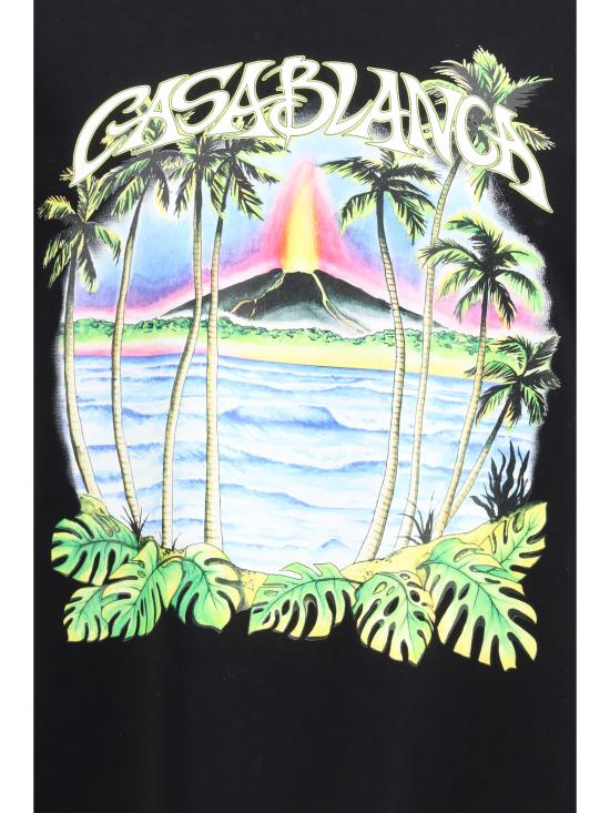 26SS 카사블랑카 반팔 티셔츠 MSP26JTS00121 VOLCANO BLACK - CASABLANCA
