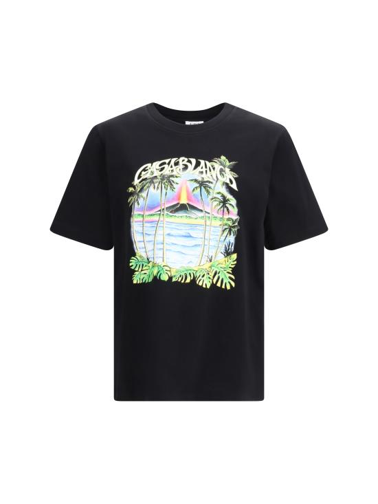 26SS 카사블랑카 반팔 티셔츠 MSP26JTS00121 VOLCANO BLACK