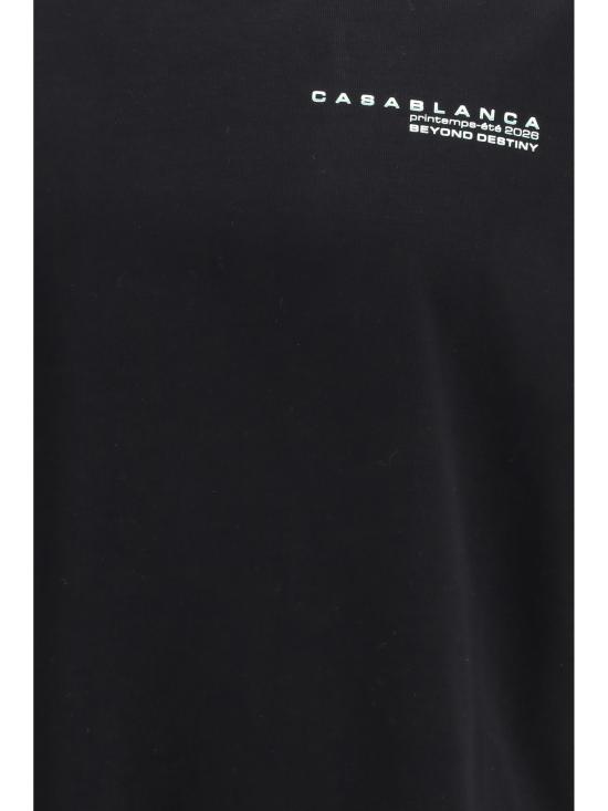 26SS 카사블랑카 반팔 티셔츠 MSP26JTS04406 BLACK - CASABLANCA