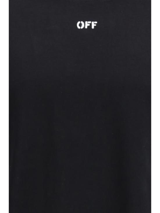 26SS 오프화이트 반팔 티셔츠 44MAA120S26J00I001 0001 BLACK - OFF WHITE