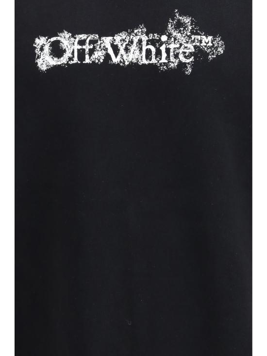 26SS 오프화이트 후드 티셔츠 44MBA054S26F002001 0001 BLACK - OFF WHITE