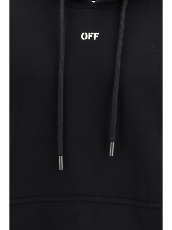 26SS 오프화이트 후드 티셔츠 44MBB085S26F00R001 0001 BLACK - OFF WHITE