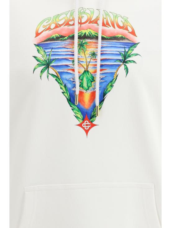 26SS 카사블랑카 후드 티셔츠 MSP26JTP29204 INNOCENCET WHITE - CASABLANCA