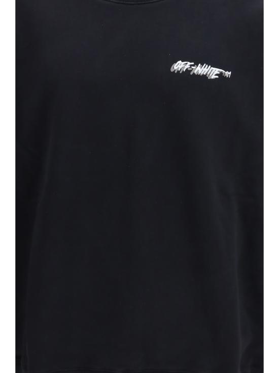 26SS 오프화이트 후드 티셔츠 44MBA054S26F005001 0001 BLACK - OFF WHITE