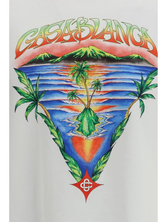 26SS 카사블랑카 반팔 티셔츠 MSP26JTS00119 INNOCENCET WHITE - CASABLANCA