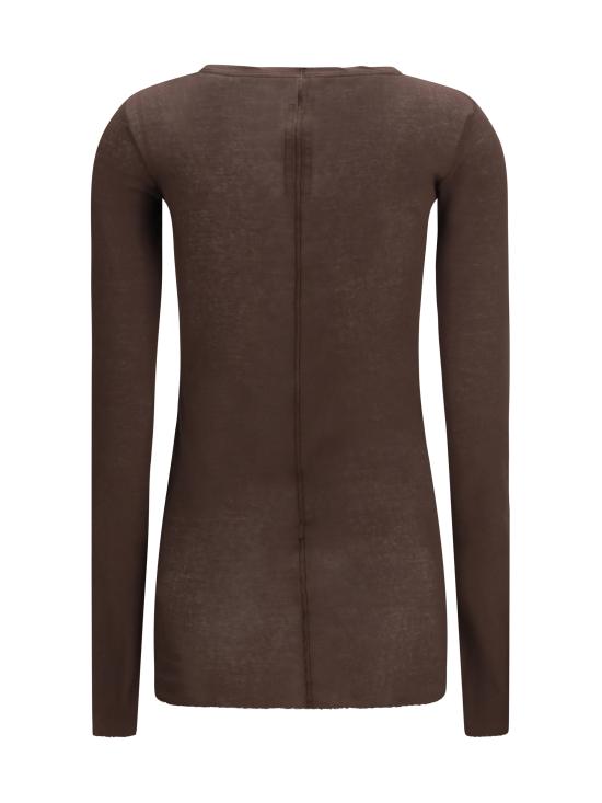 26SS 릭 오웬스 긴팔 티셔츠 RP01F6202 53 BROWN - RICK OWENS