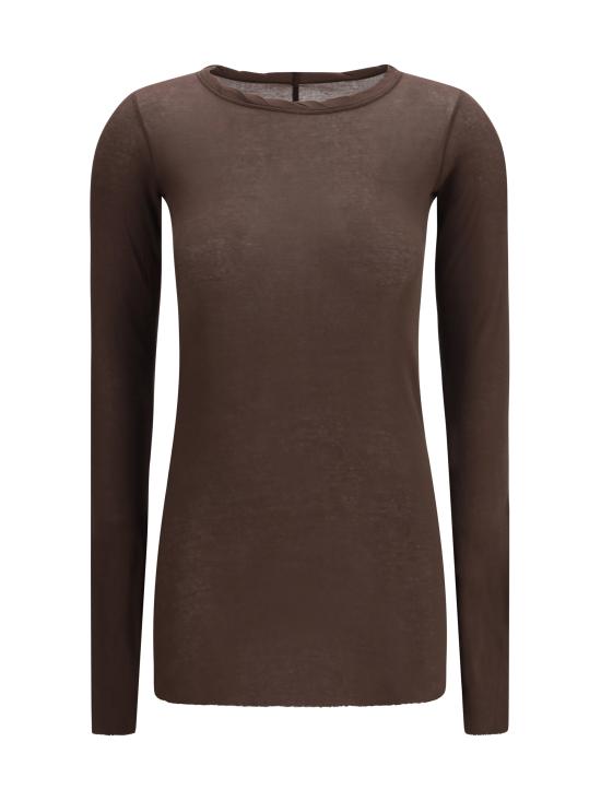 26SS 릭 오웬스 긴팔 티셔츠 RP01F6202 53 BROWN