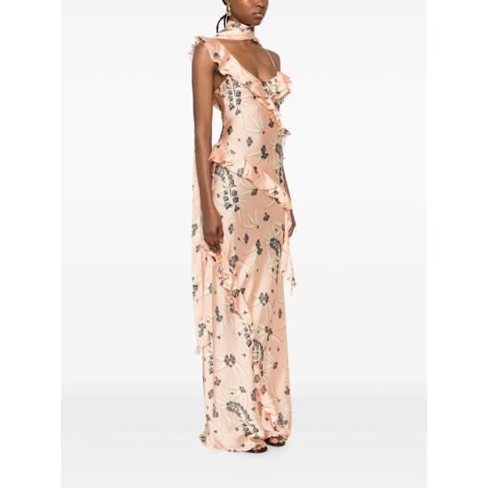 26SS 시에드레스 롱 원피스 WRS26DR01 MONICA CORAL ORANGE - SIEDRES