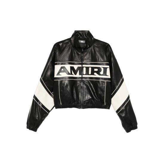 26SS 아미리 가죽 자켓 AWOUJA1003 BLACK BLACK WHITE