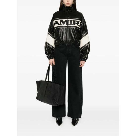 26SS 아미리 가죽 자켓 AWOUJA1003 BLACK BLACK WHITE - AMIRI
