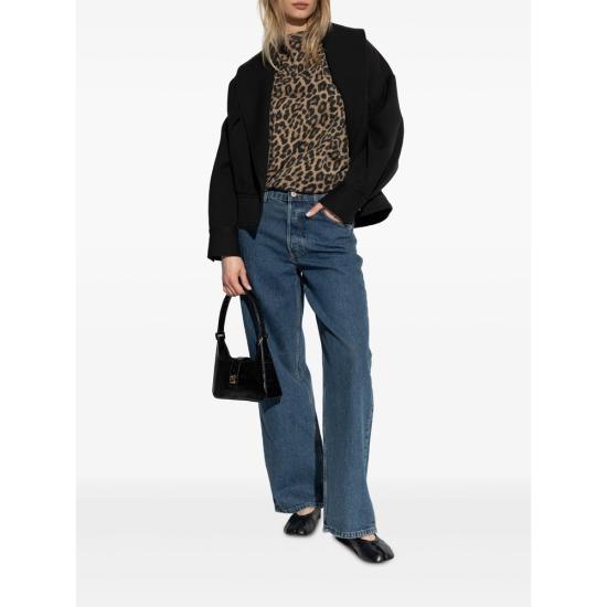 26SS 애니빙 반팔 티셔츠 A 08 11154 MTL59 BLACK BROWN - ANINE BING