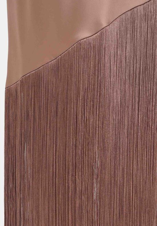 26SS 핑코 미디 원피스 106352A33D L50 Marrone ghianda - PINKO