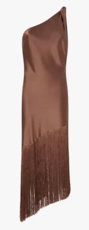 26SS 핑코 미디 원피스 106352A33D L50 Marrone ghianda