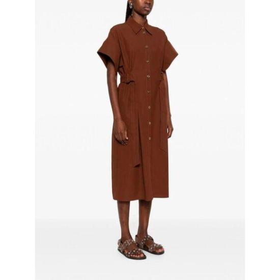 26SS 핑코 미디 원피스 106309A2ER L78 Marrone terra x piante - PINKO