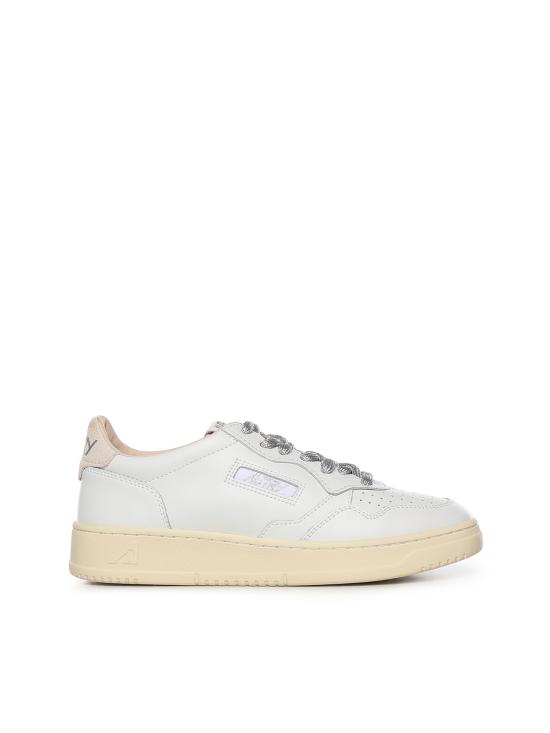 26SS 오트리 메달리스트 로우 레더 스니커즈 AULW SW02 WHITE SILVER