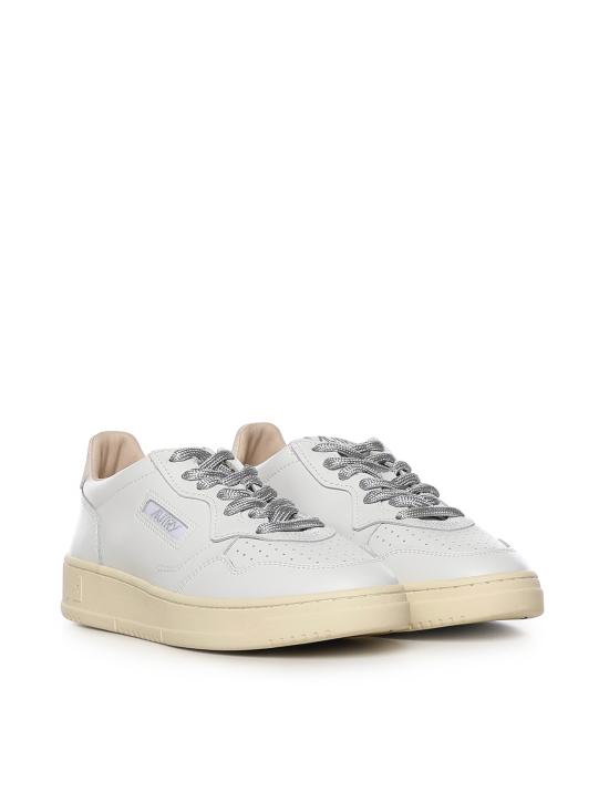 26SS 오트리 메달리스트 로우 레더 스니커즈 AULW SW02 WHITE SILVER - AUTRY