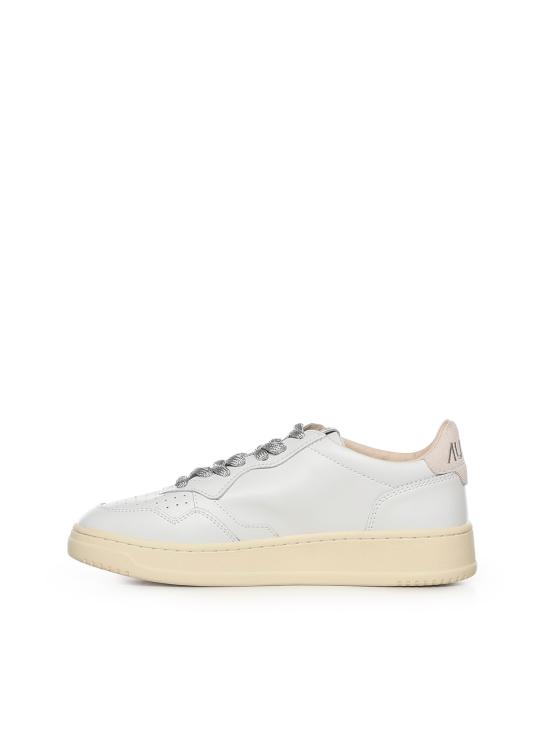 26SS 오트리 메달리스트 로우 레더 스니커즈 AULW SW02 WHITE SILVER - AUTRY