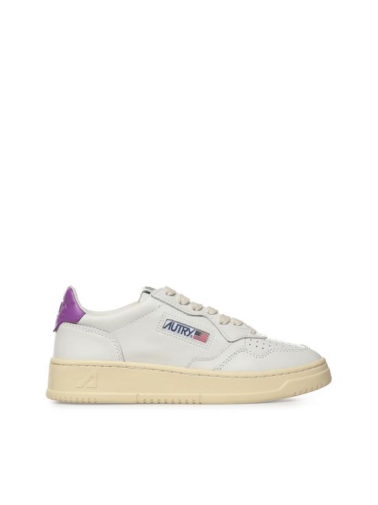 26SS 오트리 메달리스트 로우 레더 스니커즈 AULW LL08 WHT DBERRY