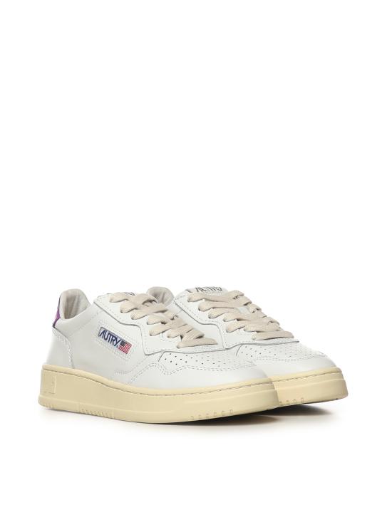 26SS 오트리 메달리스트 로우 레더 스니커즈 AULW LL08 WHT DBERRY - AUTRY