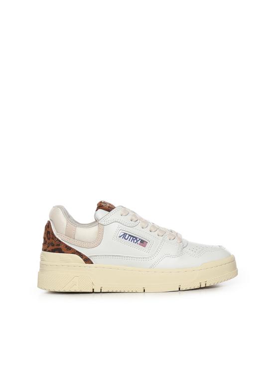 26SS 오트리 CLC 로우탑 레더 스니커즈 ROLW UV01 White leopard