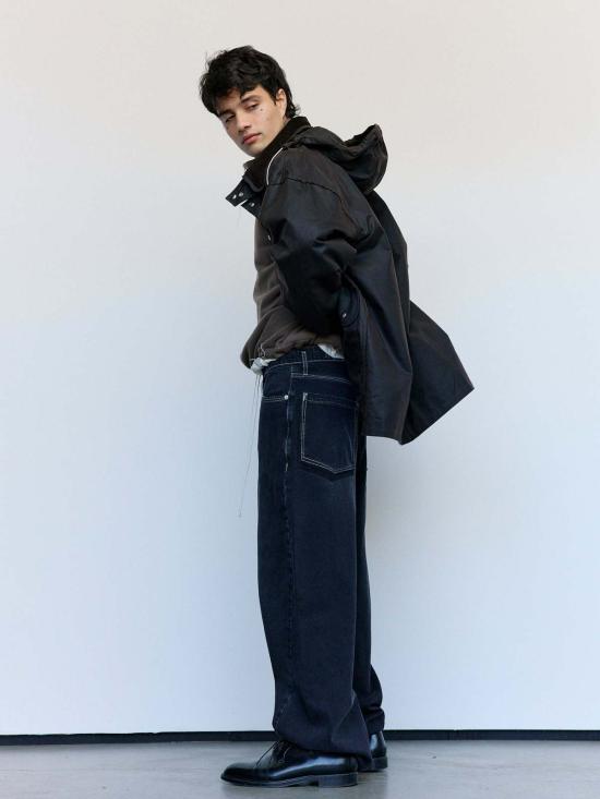  카미엘 포트젠스 자켓 Camiel Fortgens 브라운 왁스 코튼 아웃도어 헌팅 재킷 - CAMIEL FORTGENS