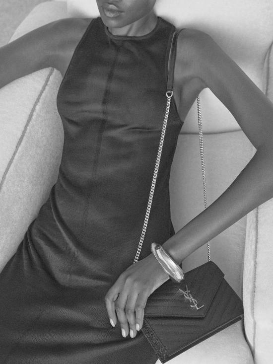 26SS 생로랑 숄더백 857605BOW01 1000 Black - SAINT LAURENT