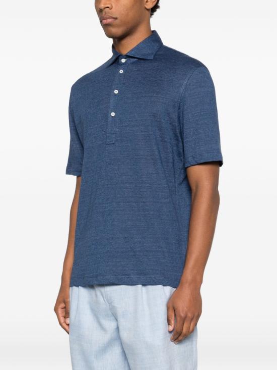 26SS 브루넬로 쿠치넬리 폴로 티셔츠 MR8273915 C005 Blue - BRUNELLO CUCINELLI