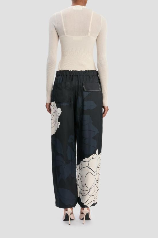  빅토리아 베컴 스트레이트 팬츠 카고 프린트 팬츠 네이비/로즈 - VICTORIA BECKHAM