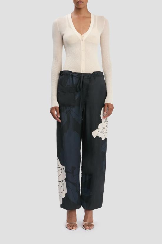  빅토리아 베컴 스트레이트 팬츠 카고 프린트 팬츠 네이비/로즈 - VICTORIA BECKHAM