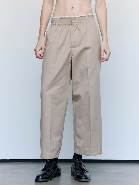  카미엘 포트젠스 스트레이트 팬츠 Camiel Fortgens 샌드 코튼 트윌 패밀리