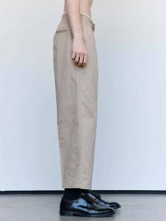  카미엘 포트젠스 스트레이트 팬츠 Camiel Fortgens 샌드 코튼 트윌 패밀리 - CAMIEL FORTGENS