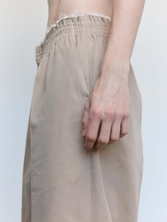  카미엘 포트젠스 스트레이트 팬츠 Camiel Fortgens 샌드 코튼 트윌 패밀리 - CAMIEL FORTGENS