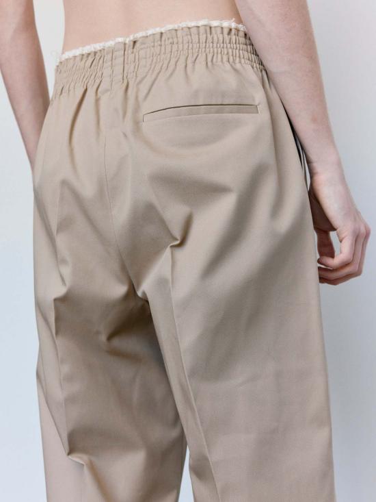  카미엘 포트젠스 스트레이트 팬츠 Camiel Fortgens 샌드 코튼 트윌 패밀리 - CAMIEL FORTGENS