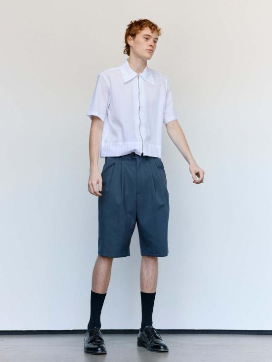  카미엘 포트젠스 반팔 티셔츠 Camiel Fortgens 코튼 지퍼 셔츠 - CAMIEL FORTGENS