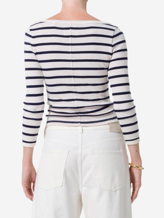  시티즌 오브 휴머니티 긴팔 티셔츠 보트넥 슬림 티셔츠 - CITIZEN OF HUMANITY