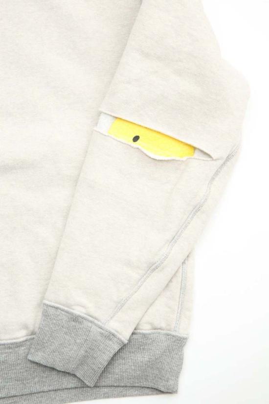  캐피탈 긴팔 티셔츠 니트 리브 엘보 립 후디 (프로필 레인보우) - KAPITAL